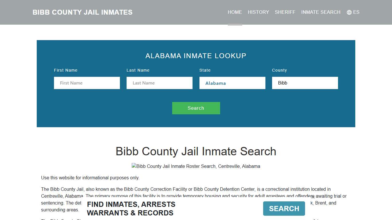 Bibb County Jail Inmate Roster Lookup, Centreville, AL